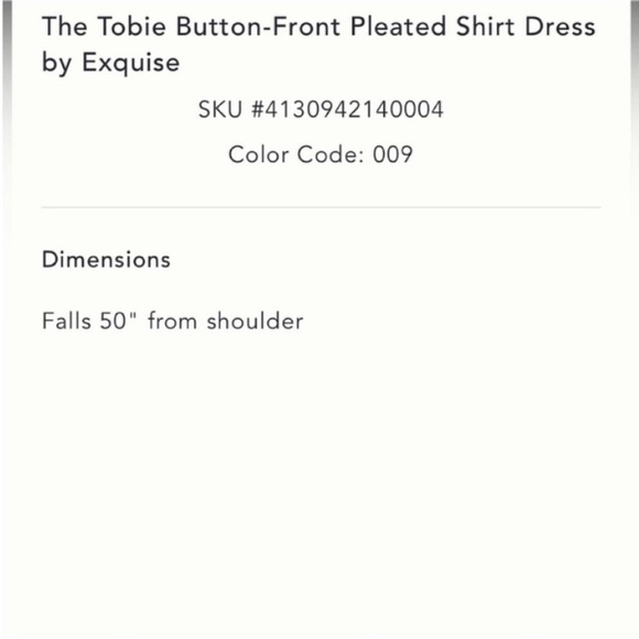 Anthropologie x Exquise The Tobie Button-Front Pleated MIDI Shirt Dress Sz S NWT - Picture 5 of 13